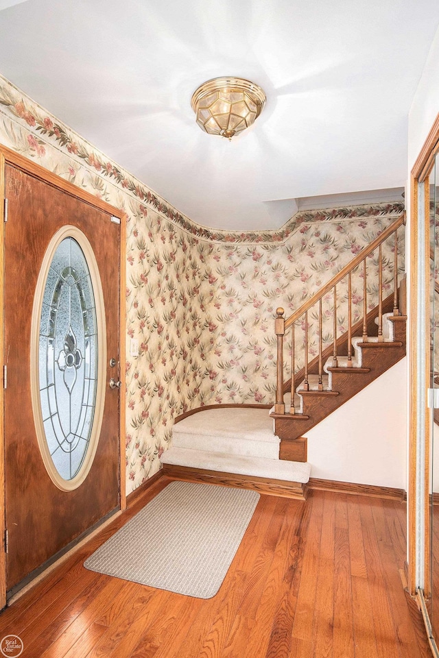 entryway featuring wood-type flooring