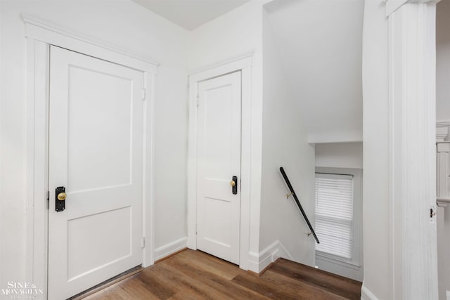 interior space featuring hardwood / wood-style flooring