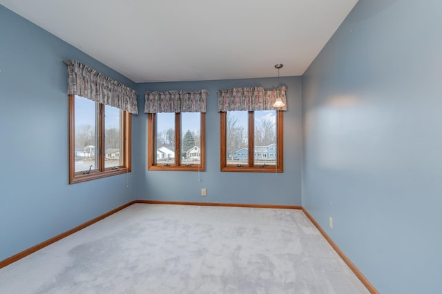 view of carpeted spare room