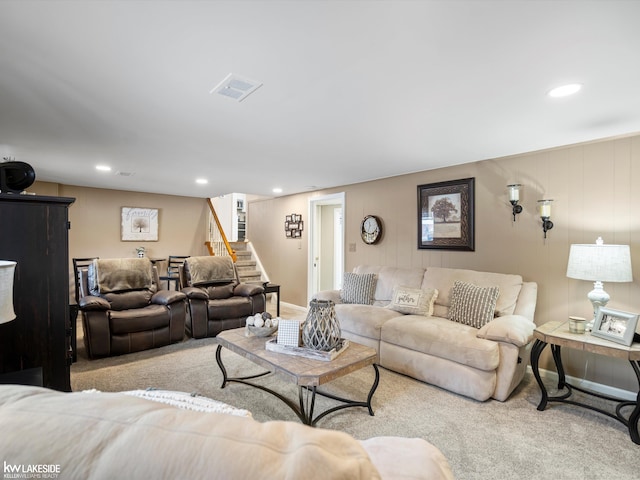 view of carpeted living room