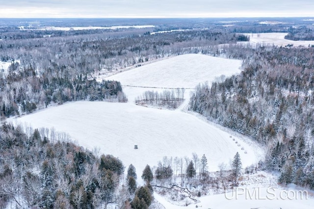 view of snowy aerial view