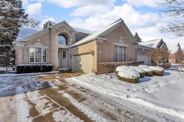 view of property featuring a garage