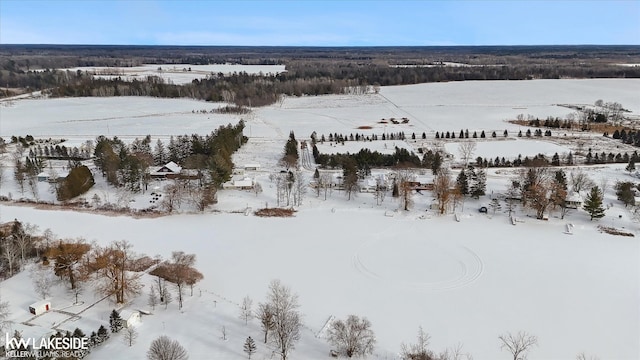 view of snowy aerial view