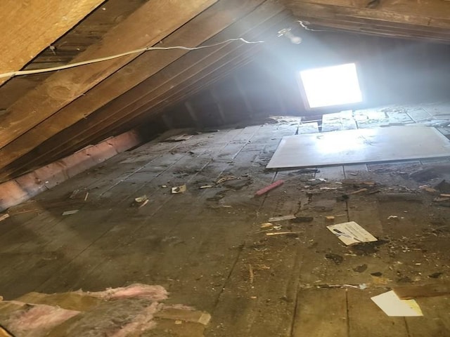 view of attic