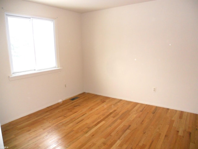 unfurnished room featuring light wood-type flooring and a wealth of natural light