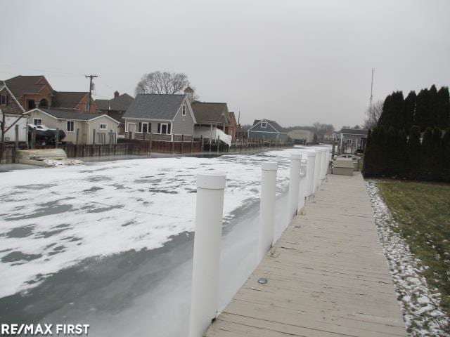 view of dock