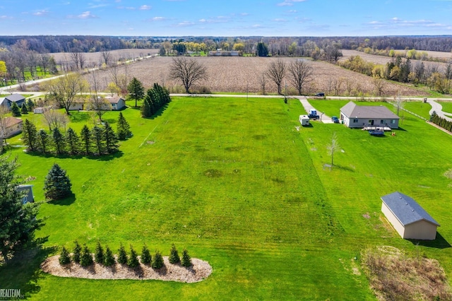 bird's eye view featuring a rural view