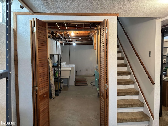 basement with washer / dryer