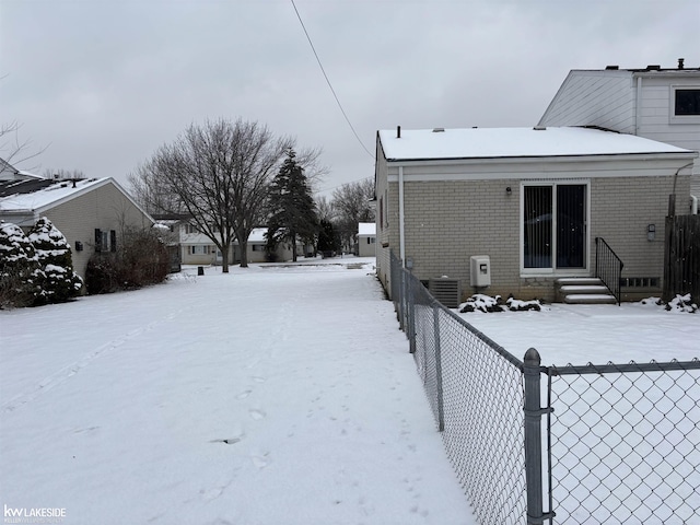 view of snowy yard