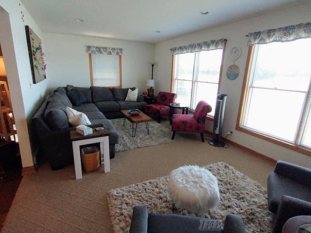 view of carpeted living room