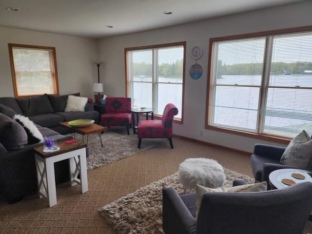 view of carpeted living room