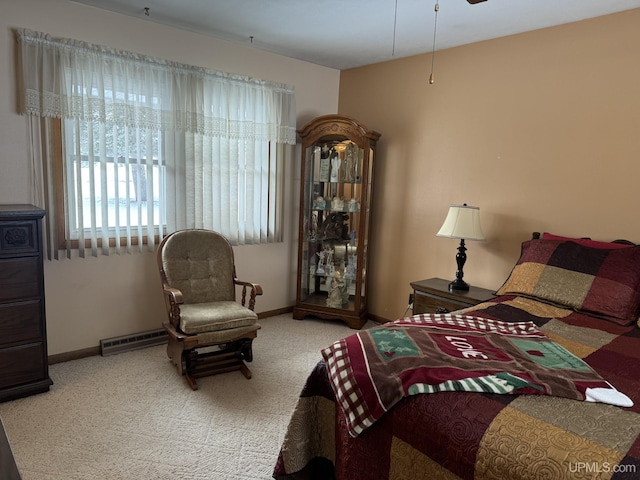 view of carpeted bedroom