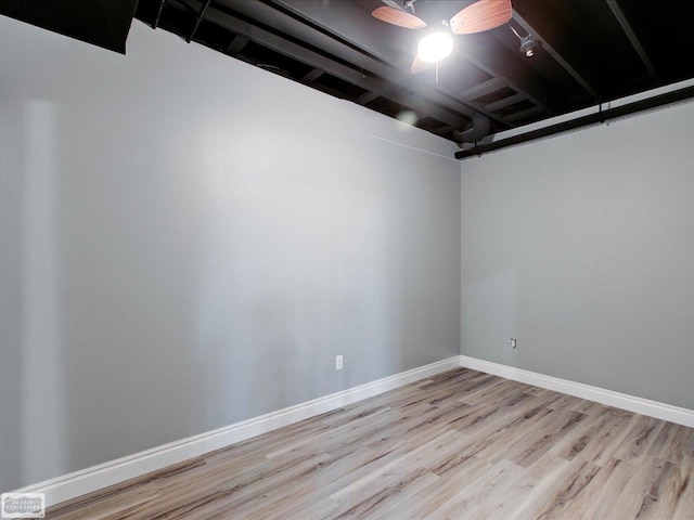 empty room featuring light wood-type flooring