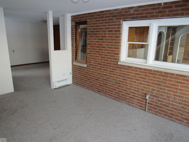 view of patio featuring a baseboard radiator