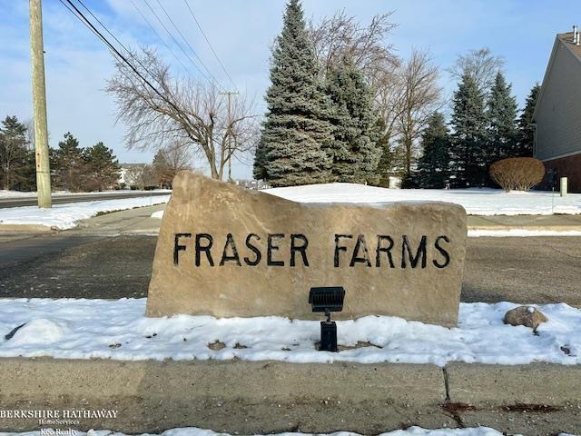 view of community sign