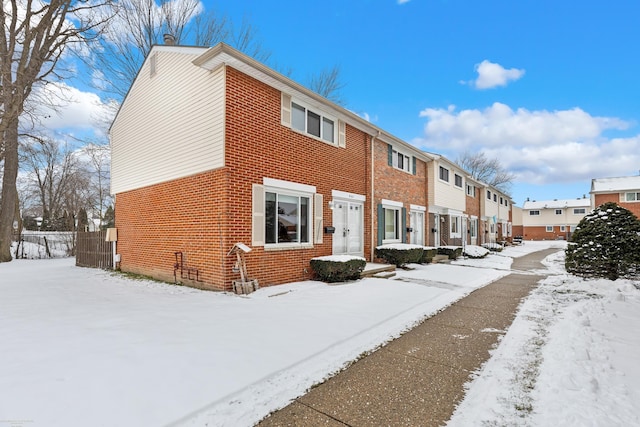 view of snowy exterior