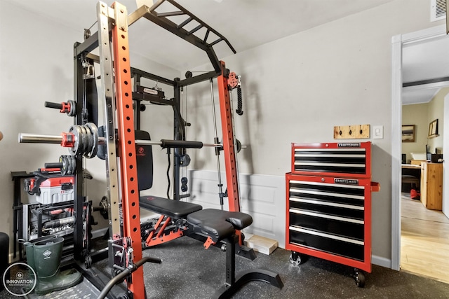 view of workout room