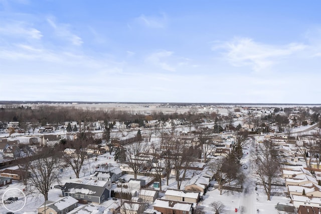 view of snowy aerial view