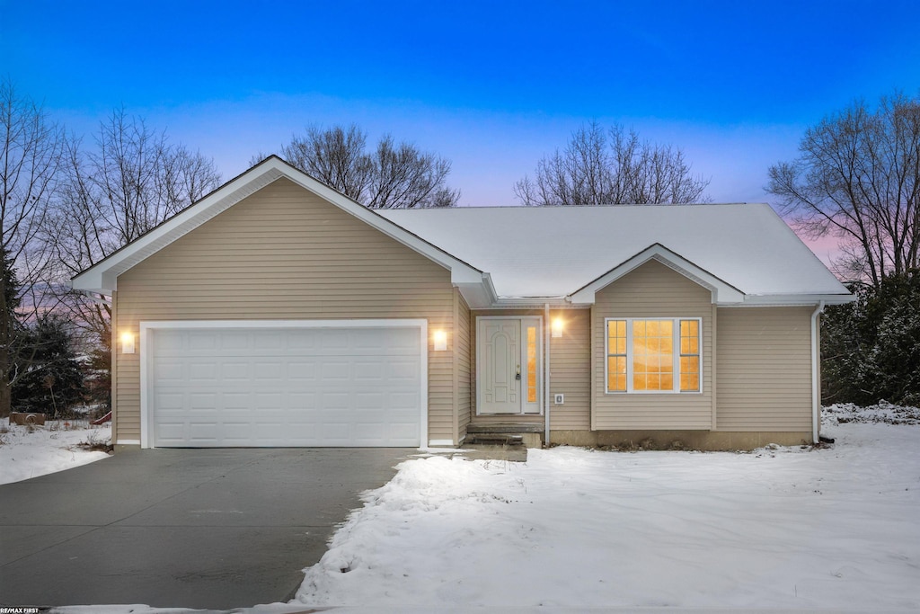 ranch-style house with a garage