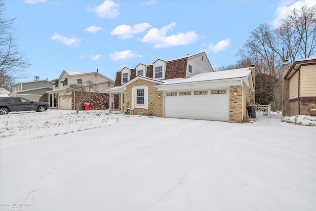 front of property featuring a garage