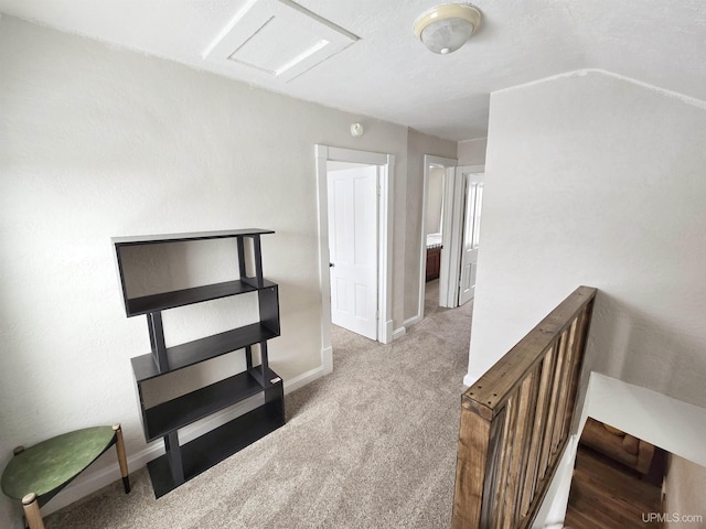 corridor featuring carpet flooring