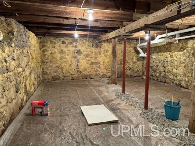 view of basement