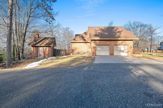 view of property featuring a garage