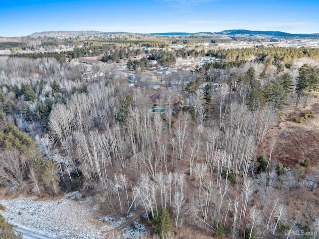 bird's eye view featuring a mountain view