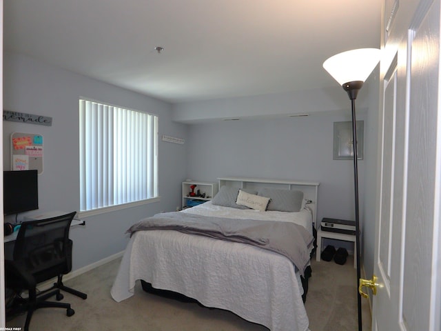 view of carpeted bedroom