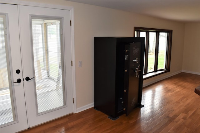 interior space with hardwood / wood-style flooring and a wealth of natural light