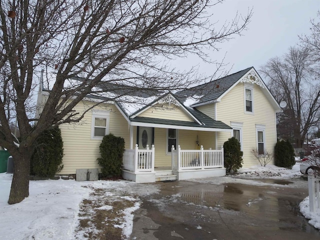 view of front of home with a porch