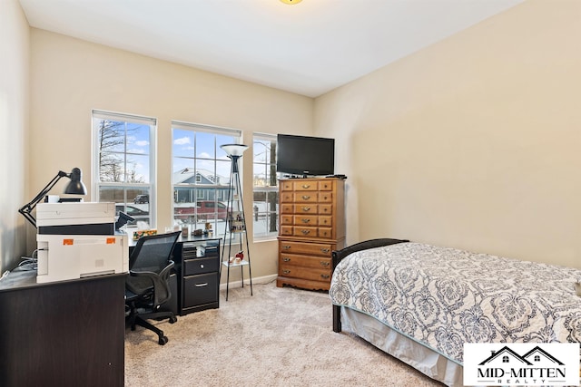 view of carpeted bedroom