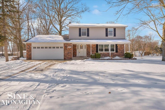 view of property with a garage