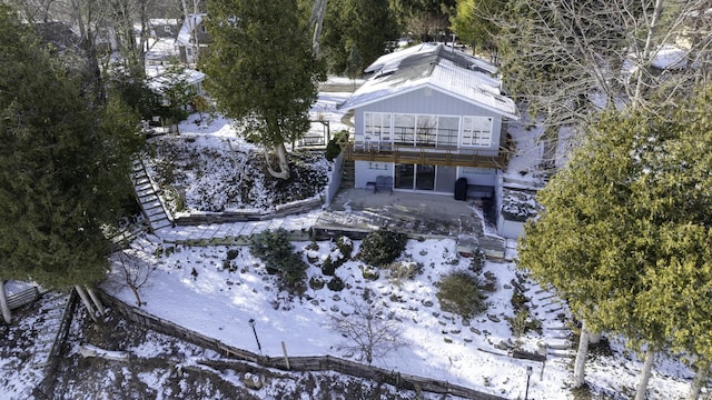 view of snowy aerial view