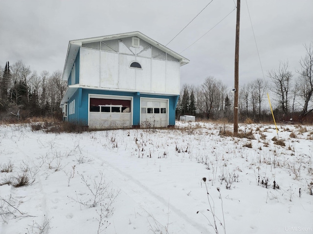 view of snow covered structure