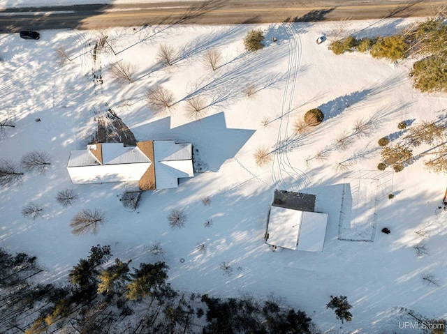 view of snowy aerial view