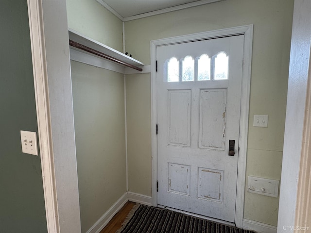 entryway featuring dark hardwood / wood-style floors