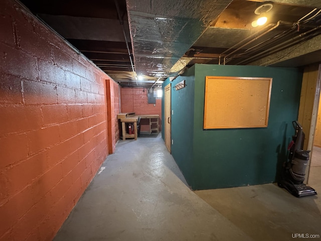 view of basement