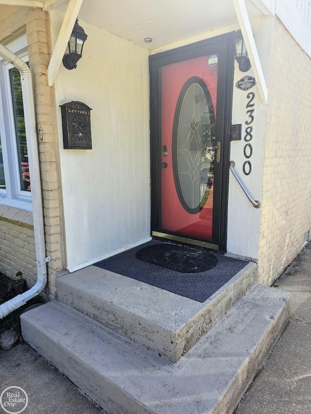 view of doorway to property