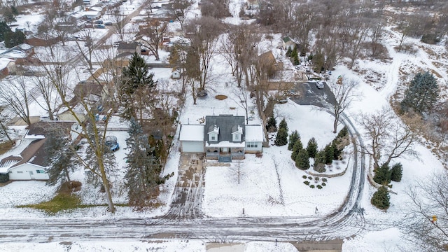 view of snowy aerial view