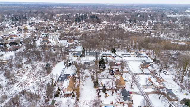 view of snowy aerial view