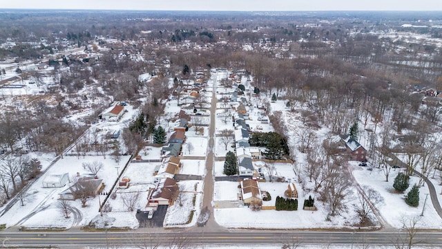 view of snowy aerial view