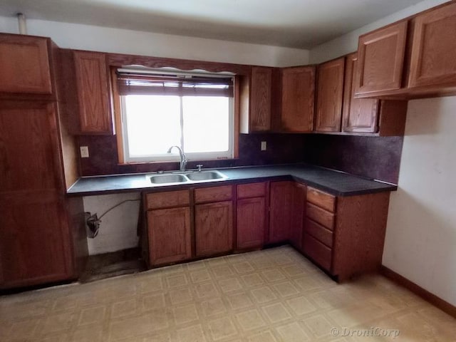 kitchen featuring sink and tasteful backsplash