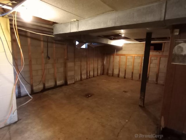 view of basement