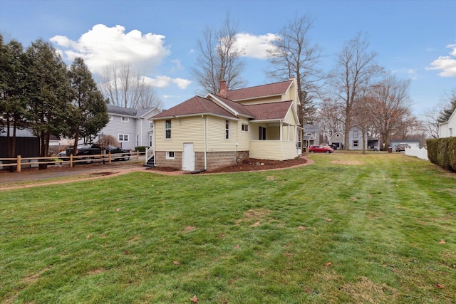 exterior space featuring a yard