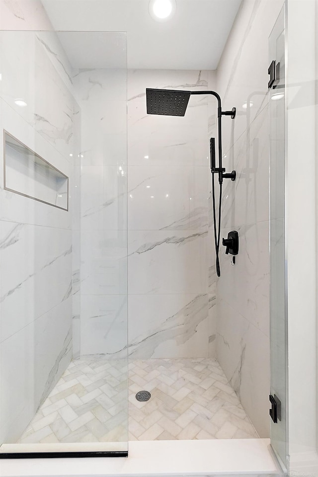 bathroom with walk in shower