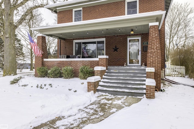 view of front of home with a porch