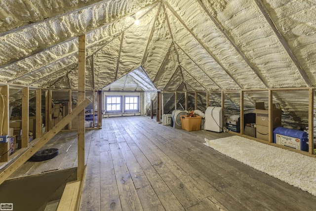 view of attic