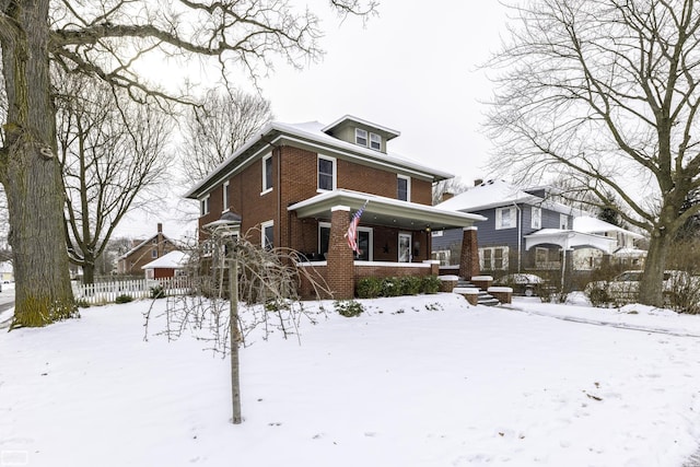 view of front of property featuring a porch