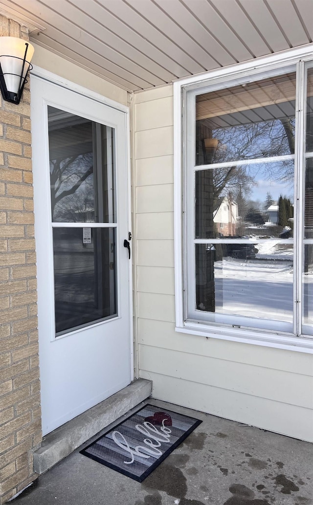 view of doorway to property